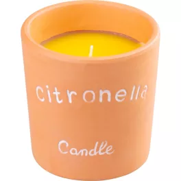   Gyertya Citronella, rovarriasztó, terrakotta, 185 g, 100x100 mm