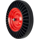 Kerék Strend Pro Premium Fortis BLACK, talicskához, tömör gumi, pótalkatrész, tengellyel