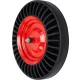 Kerék Strend Pro Premium Fortis BLACK, talicskához, tömör gumi, pótalkatrész, tengellyel