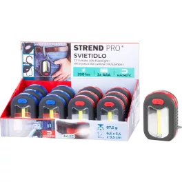   Munkalámpa Strend Pro Worklight, medál, LED 200 lm, mágnes, csipesszel, piros/kék, 3x AAA, csomag 12