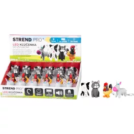   Kulcstartó lámpa Strend Pro Keychain, kulcstartó, hangot adó medál, macska/kutya/kakukk/szamár, LED