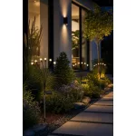 Napelemes kerti lámpa, Strend Pro Garden Firefly, 72 cm, 6 LED, rozsdamentes acél, akkumulátoros, automatikus kapcsolás, földbe szúrható