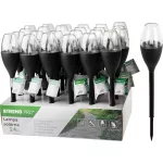 Lámpa Strend Pro Garden, műanyag, lánghatás, napelemes, 6,5x40 cm, 1x LED, Kiszerelés 24 db