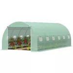 Fóliasátor vázzal, Strend Pro Garden, zöld, 300 × 600 × 200 cm, bejárható, 18 m2, 140 g/m2 PE fólia, 12 ablak, 25 mm fém váz, fólia borítással