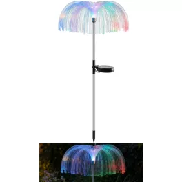  Napelemes kerti lámpa, Strend Pro Garden Meduse, 75 cm, színváltós, optikai szálas, akkumulátoros, földbe szúrható