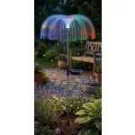 Napelemes kerti lámpa, Strend Pro Garden Meduse, 75 cm, színváltós, optikai szálas, akkumulátoros, földbe szúrható
