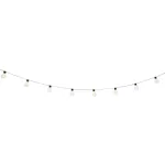 Napelemes kerti fényfüzér, Strend Pro Garden, izzó alakú, 10 LED, 2,7 m + 3 m kábel, akkumulátoros, automatikus kapcsolás