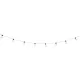Napelemes kerti fényfüzér, Strend Pro Garden, izzó alakú, 10 LED, 2,7 m + 3 m kábel, akkumulátoros, automatikus kapcsolás