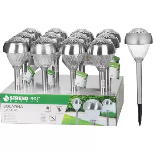 Lámpa Strend Pro Garden Aurora, napelemes, 9x38 cm, Kiszerelés 12 db