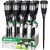 Lámpa Strend Pro Garden, fáklya, napelemes, fekete, 6x LED, 7,5x51 cm, Kiszerelés 12 db