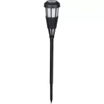Lámpa Strend Pro Garden, fáklya, napelemes, fekete, 6x LED, 7,5x51 cm, Kiszerelés 12 db