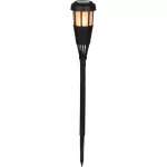 Lámpa Strend Pro Garden, fáklya, napelemes, fekete, 6x LED, 7,5x51 cm, Kiszerelés 12 db