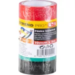 Szalag Strend Pro, 19 mm, Hossz: 5 m, PVC, max. 80°C, 600V, szigetelő, vegyes színek, ragasztó, csom