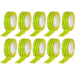 Szalag Strend Pro, 19 mm, Hossz: 10 m, max. 80°C, 600V, zöldessárga, szigetelő, ragasztó, PVC, csoma