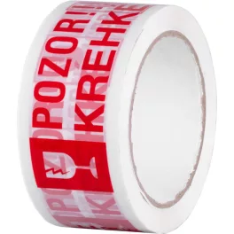   Szalag Strend Pro, 50 mm, Hossz: 66 m, ragasztó, figyelmeztető, "VIGYÁZAT TÖRÉKENY/FRAGILE