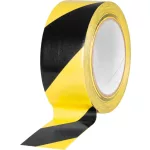 Szalag Strend Pro, 50 mm, Hossz: 33 m, PVC, ragasztó, figyelmeztető, sárga/fekete
