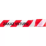 Szalag Strend Pro, 80 mm, Hossz: 250 m, figyelmeztető, piros/fehér, "BELÉPNI TILOS