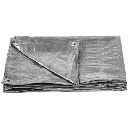 Takaróponyva, Strend Pro Garden Strong, 3 × 5 m, 100 g/m2, ezüst, polietilén, víz-, szakadásálló, UV-álló, fagyálló, erősített szegély, korróziógátló fülek