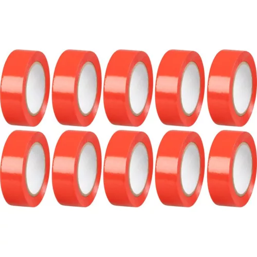 Szalag Strend Pro, 19 mm, H-10 m, max. 80°C, 40,0 kV/mm, piros, szigetelő, ragasztó, PVC, csomag 10