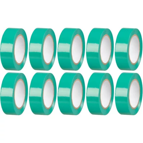 Szalag Strend Pro, 19 mm, Hossz: 10 m, max. 80°C, 600V, zöld, szigetelő, ragasztó, PVC, csomag: 10 d