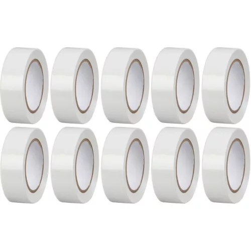 Szalag Strend Pro, 19 mm, H-10 m, max. 80°C, 40,0 kV/mm, fehér, szigetelő, ragasztó, PVC, csomag 10
