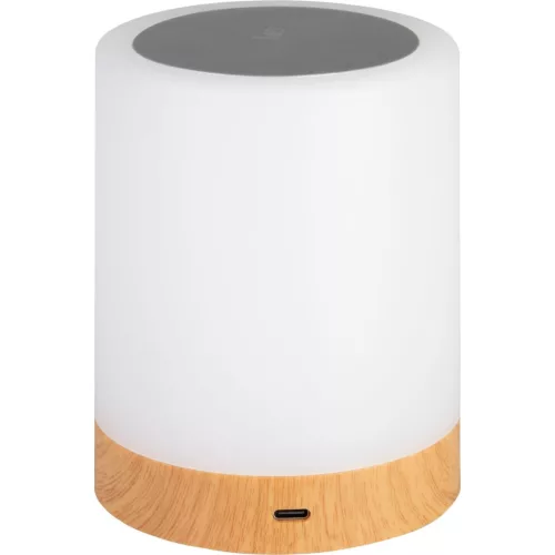 Asztali lámpa, Strend Pro, fehér, érintésvezérlés, fényerőszabályozás (3 mód), RGB, akkumulátoros, USB‑C töltés, akasztó kampóval