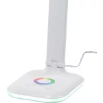 Asztali lámpa, Strend Pro, fehér, érintésvezérlés, fényerőszabályozás, állítható színhőmérséklet 2700–6500 K, RGB, háttérvilágítású talp, IP44, 4 W, 450 lm