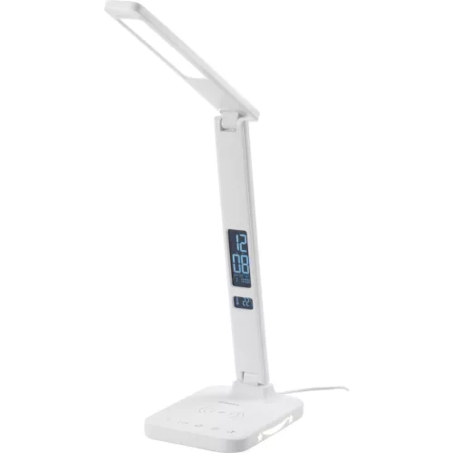 Asztali lámpa, Strend Pro, 17,5 × 13 × 37 cm, vezeték nélküli töltés, 10 W, érintésvezérlés, LCD kijelző, 5 fényerő, 5 színhőmérséklet, LED 500 lm