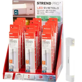   Lámpa Strend Pro, éjszakai, LED, érzékelővel, USB töltés, mágnessel, csomag 12 db