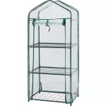 Palántanevelő, Strend Pro Garden, 59,8 × 39 × 126 cm, kerti fóliasátor kivitelű, 3 polcos, kompakt, helytakarékos