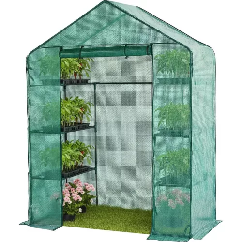 Mini fóliasátor vázzal, Strend Pro Garden, 143 × 73 × 195 cm, bejárható, 140 g/m2, UV-stabil, szilárd szerkezet