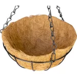 Akasztó Strend Pro, virágtartó, acél/kókusz, függő, lánccal és kampóval, 20 cm