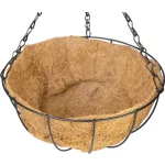 Akasztó Strend Pro, virágtartó, acél/kókusz, függő, lánccal és kampóval, 25 cm