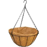 Akasztó Strend Pro, virágtartó, acél/kókusz, függő, lánccal és kampóval, 30 cm