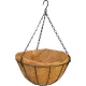 Akasztó Strend Pro, virágtartó, acél/kókusz, függő, lánccal és kampóval, 30 cm