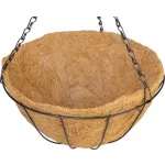 Akasztó Strend Pro, virágtartó, acél/kókusz, függő, lánccal és kampóval, 30 cm