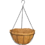 Akasztó Strend Pro, virágtartó, acél/kókusz, függő, lánccal és kampóval, 35 cm
