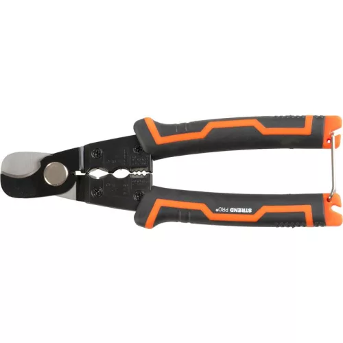 Fogó Strend Pro, 175 mm, vágó, sodronyokhoz, kábelekhez és huzalokhoz, krimpelő