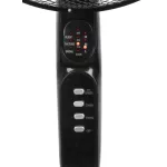 Álló ventilátor, Strend Pro, fekete, 45 W, átmérő: 40 cm, távirányítós, 3 sebességfokozat, teleszkópos, magasság: 100-125 cm, időzítő