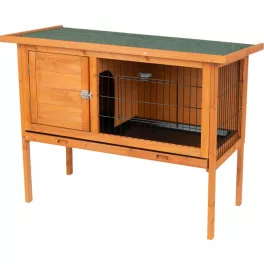   Nyúlketrec, Strend Pro Garden, 91,5 x 45 x 70 cm, fából készült, dróthálós kifutó, felnyitható tető, kihúzható fiók, emelt lábak