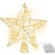 Csillag MagicHome Karácsony, műanyag, időzítő, 10x LED meleg fehér, 25 cm, 2xAA