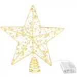 Csillag MagicHome Karácsony, műanyag, időzítő, 10x LED meleg fehér, 25 cm, 2xAA