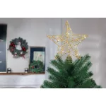 Csillag MagicHome Karácsony, műanyag, időzítő, 10x LED meleg fehér, 25 cm, 2xAA