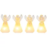 Angyal MagicHome Karácsonyi, műanyag, vegyes mintákkal, 1xLED meleg fehér, 6x5x11 cm, 3xLR44, gyűjtő