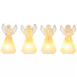   Angyal MagicHome Karácsonyi, műanyag, vegyes mintákkal, 1xLED meleg fehér, 6x5x11 cm, 3xLR44, gyűjtő