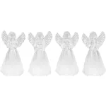 Angyal MagicHome Karácsonyi, műanyag, vegyes mintákkal, 1xLED meleg fehér, 6x5x11 cm, 3xLR44, gyűjtő