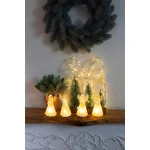 Angyal MagicHome Karácsonyi, műanyag, vegyes mintákkal, 1xLED meleg fehér, 6x5x11 cm, 3xLR44, gyűjtő