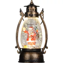   Lámpás MagicHome Karácsonyi, Mikulás, műanyag, 1xLED meleg fehér, 8x6.5x14 cm, 3xLR44
