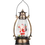 Lámpás MagicHome Karácsonyi, Mikulás, műanyag, 1xLED meleg fehér, 8x6.5x14 cm, 3xLR44