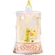 Lámpás MagicHome Karácsonyi, Mikulás fenyőfával, műanyag, 1xLED meleg fehér, 8x4x15 cm, 2xAAA